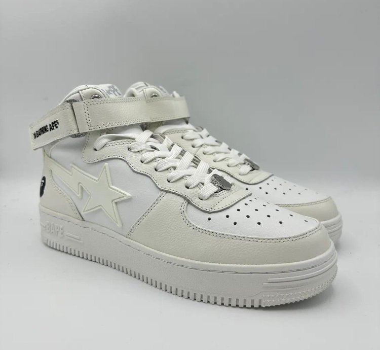 Bapesta Mid Triple White