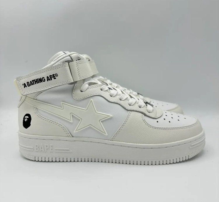 Bapesta Mid Triple White
