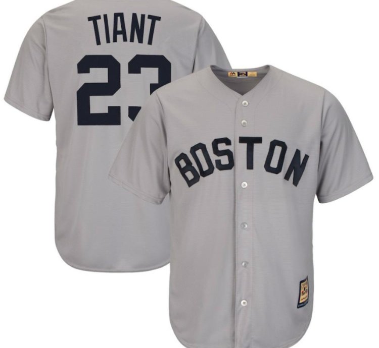Boston Red Sox Luis Tiant Gray Throwback Jersey