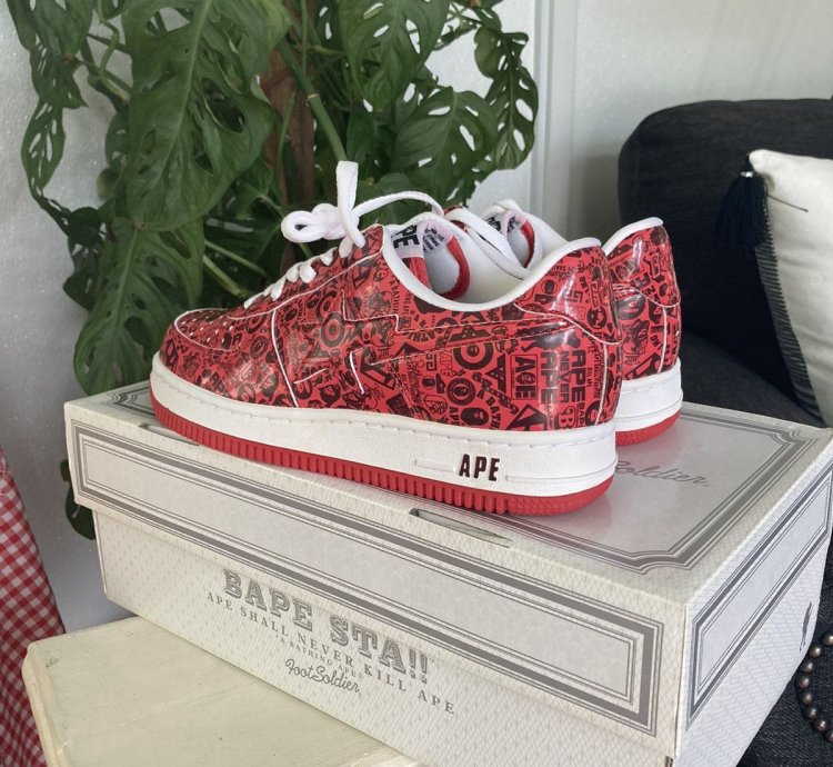 Bapesta Multi Logo Red 2007