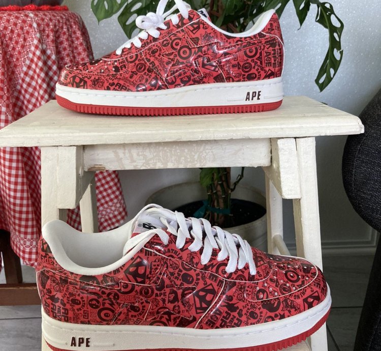 Bapesta Multi Logo Red 2007