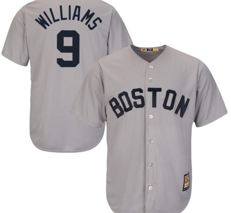 Boston Red Sox Ted Williams Gray Throwback Jersey