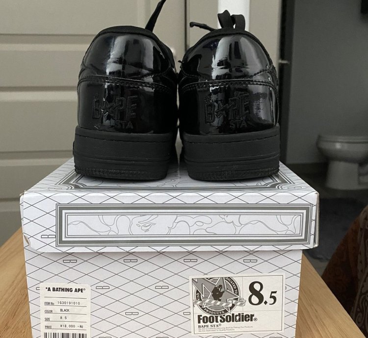Bapesta Patent Black