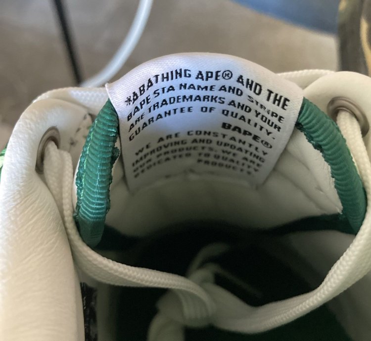 Bapesta Patent Leather Green White