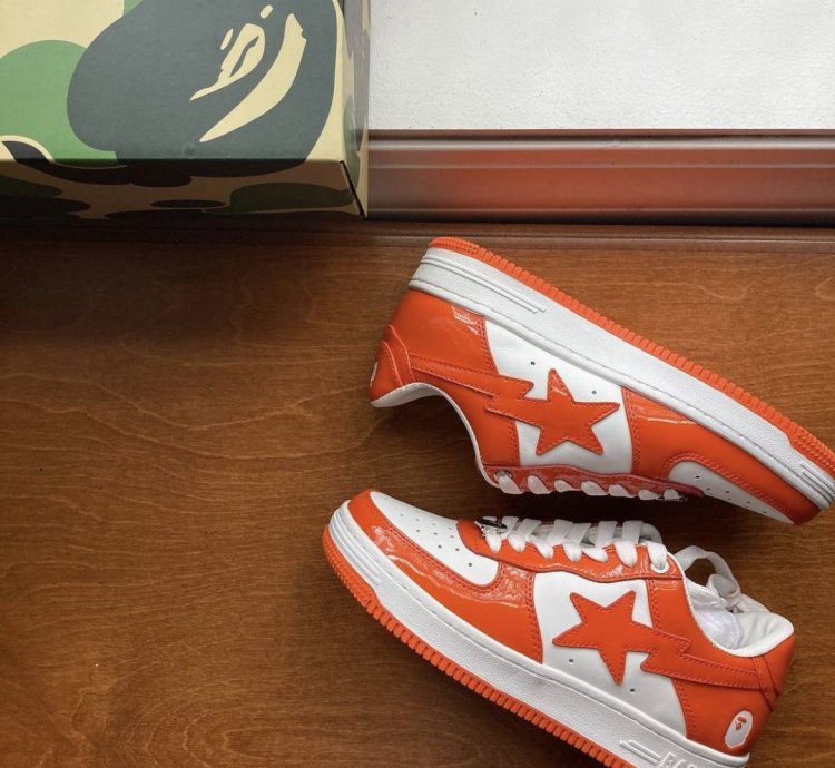 Bapesta Patent Leather Orange