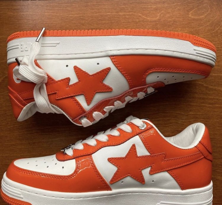 Bapesta Patent Leather Orange