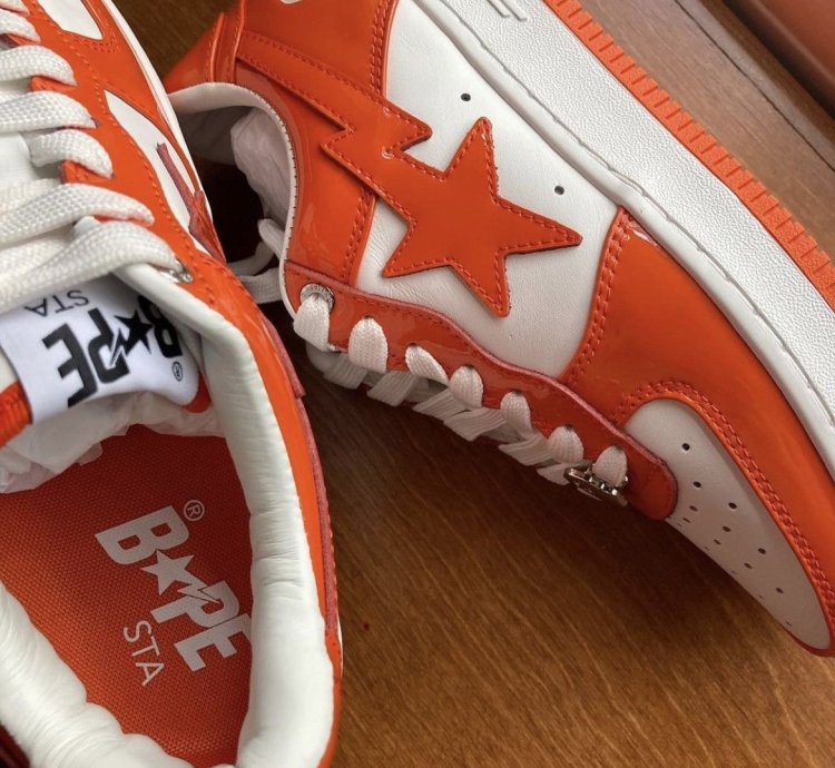 Bapesta Patent Leather Orange