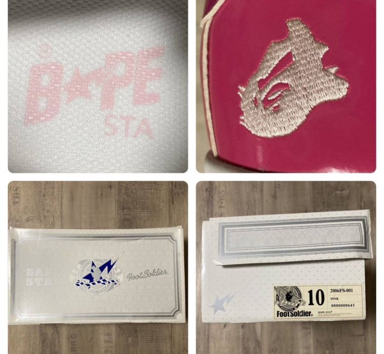 Bapesta Patent Leather Sneakers Pink Bathing Ape Bape Sta