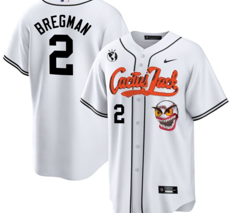 Alex Bregman 2 Houston Astros Cactus Jack White Jersey
