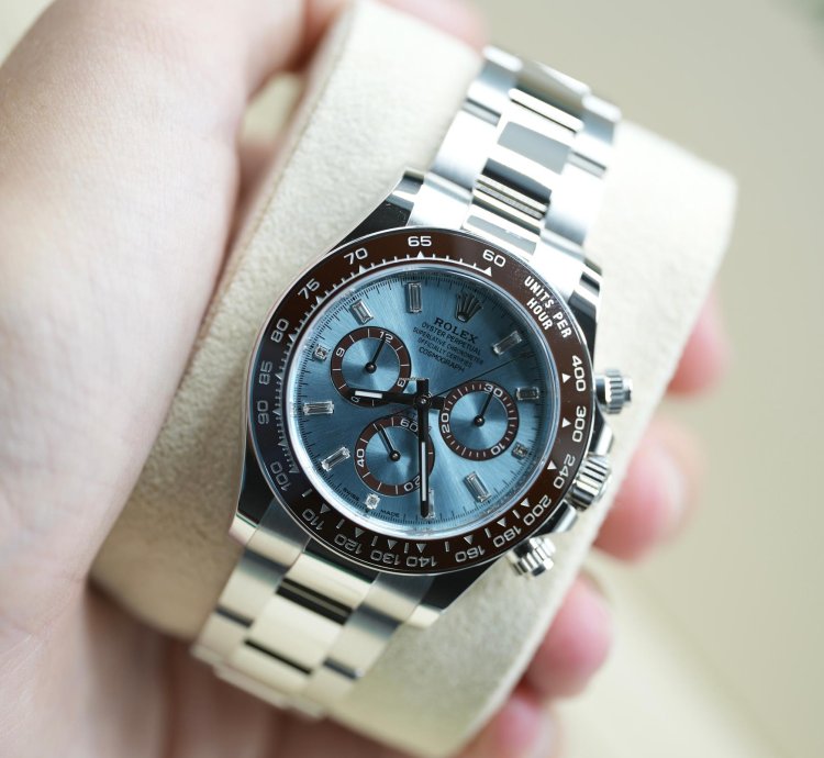 Rolex Daytona 2024 Platinum Daytona Diamond Baguette Unworn Open Case Back Box Papers 126506