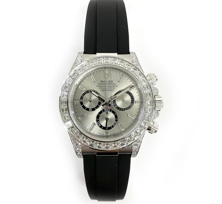Rolex Daytona 40mm 126539tbr-0002 White Gold With Silver Diamond Dial Watch 2024