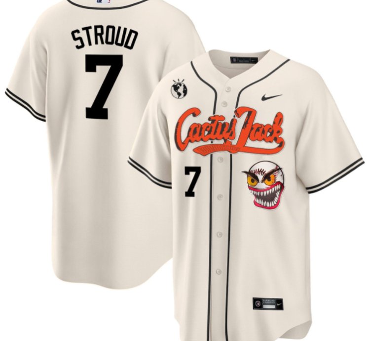 Cj Stroud 7 Houston Astros Cactus Jack Cream Jersey
