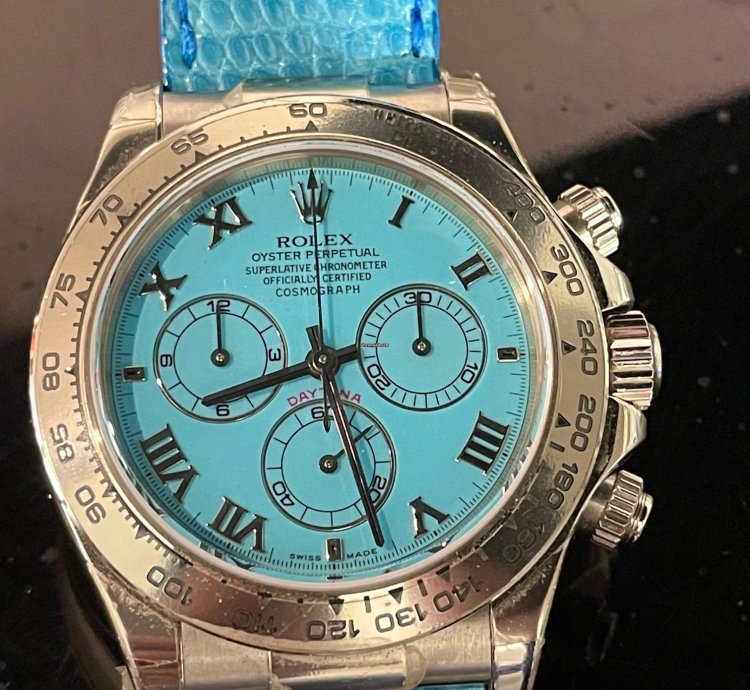 Rolex Daytona Beach Blue Ref 116519 Turquoise Dial Nos 2002