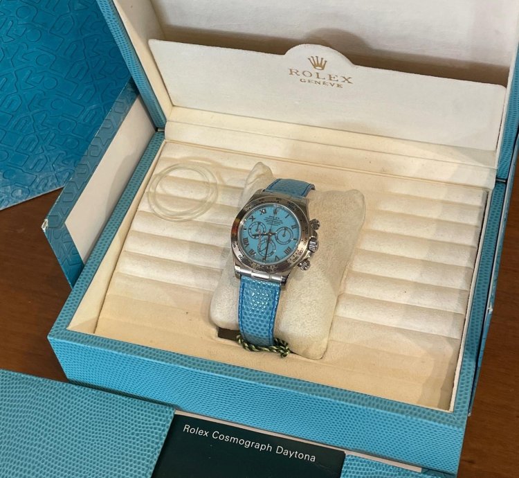 Rolex Daytona Beach Blue Ref 116519 Turquoise Dial Nos 2002