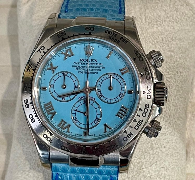 Rolex Daytona Beach Blue Ref 116519 Turquoise Dial Nos 2002