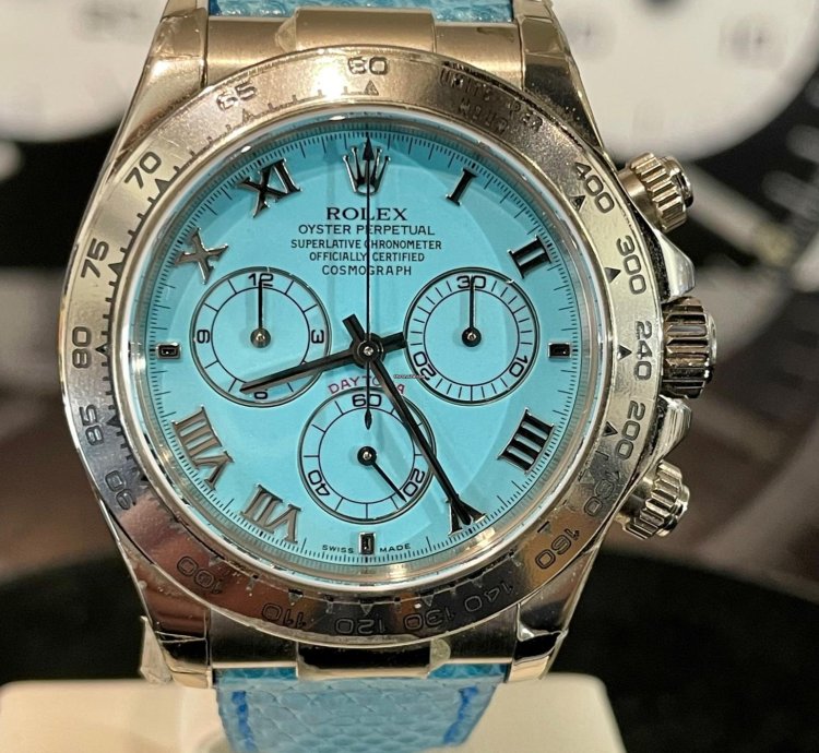 Rolex Daytona Beach Blue Ref 116519 Turquoise Dial Nos 2002