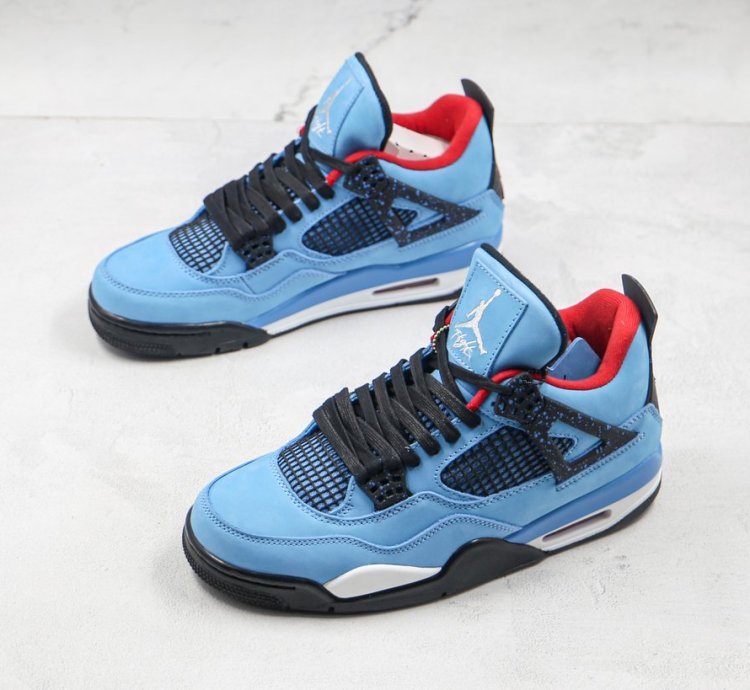 Travis Scott X Jordan 4 Retro Cactus Jack Blue