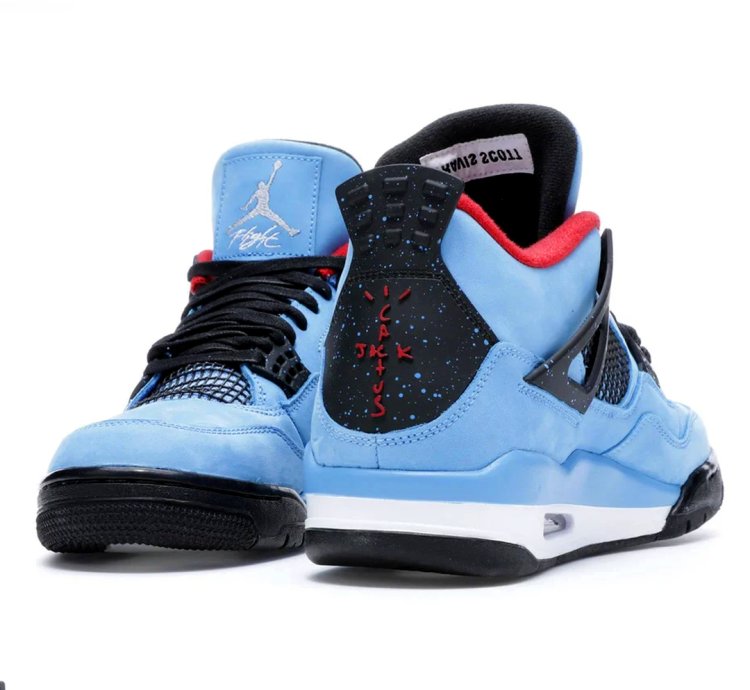 Travis Scott X Jordan 4 Retro Cactus Jack Blue