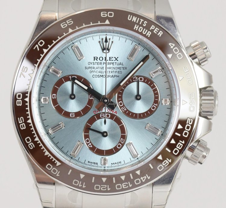 Rolex Daytona Cosmograph 126506 Ice Blue Baguette Platinum Sticker New 2025
