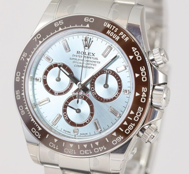 Rolex Daytona Cosmograph 126506 Ice Blue Baguette Platinum Sticker New 2025