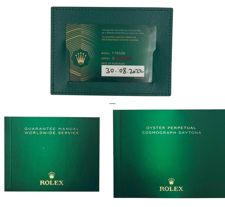 Rolex Daytona Cosmograph Daytona 116506 Platinum Ice Blue Dial Card Box Booklets