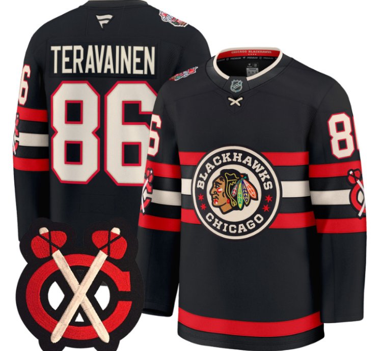 Teuvo Teravainen Jersey 86 Chicago Blackhawks Winter Classic Stitched Black