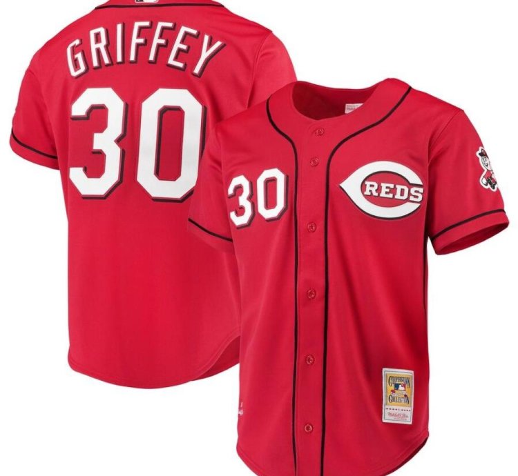 Cincinnati Reds Ken Griffey Jr Red Throwback Jersey