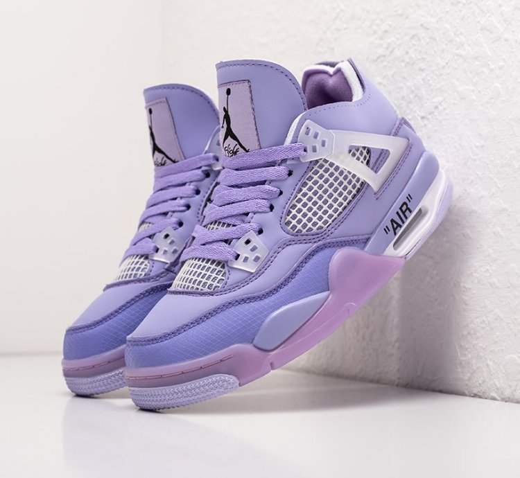 Off-white X Jordan 4 Retro Purple Soft