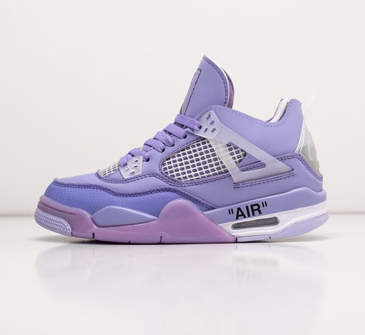 Off-white X Jordan 4 Retro Purple Soft