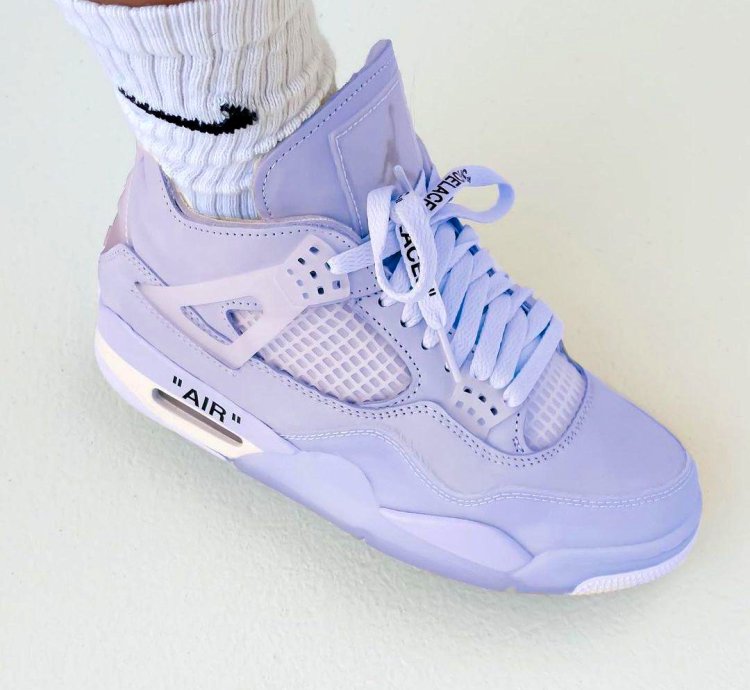 Off-white X Jordan 4 Retro Purple Soft