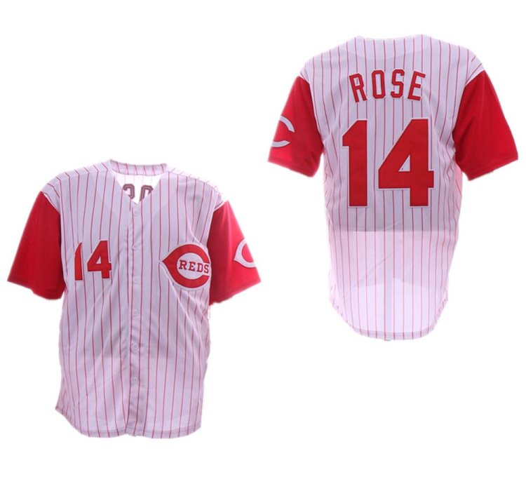 Cincinnati Reds Pete Rose White Throwback Jersey