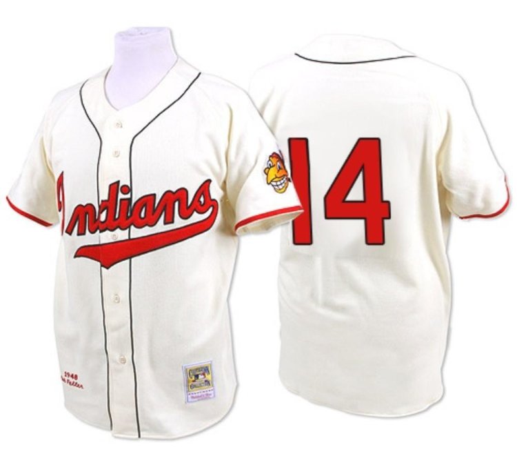 Cleveland Indians Larry Doby Cream 1948 Throwback Jersey