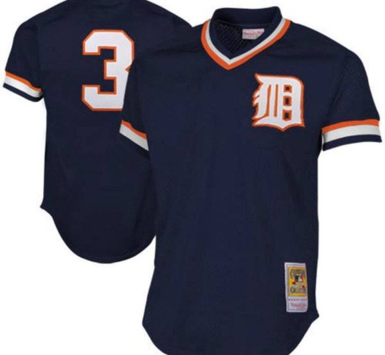 Detroit Tigers Alan Trammell Navy 1984 Throwback Mesh Pullover Jersey