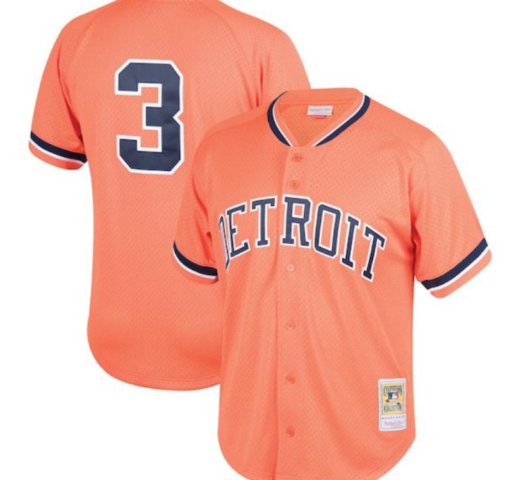 Detroit Tigers Alan Trammell Orange Throwback Mesh Jersey