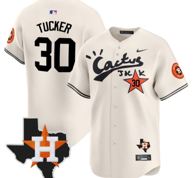 Kyle Tucker 30 Houston Astros Cactus Jack Limited Jersey Houston Patch