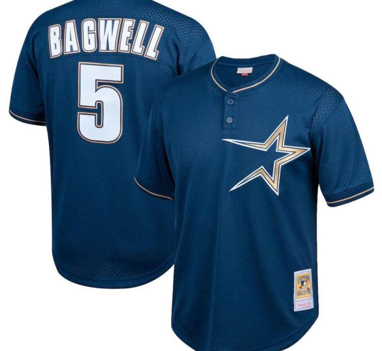 Houston Astros Jeff Bagwell Navy 1997 Throwback Mesh Jersey