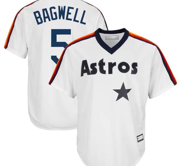 Houston Astros Jeff Bagwell White Throwback Pullover Jersey