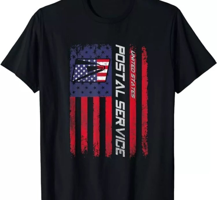 Vintage Postal Worker American Flag Us Postal Service Gift T-shirt Size S-5xl
