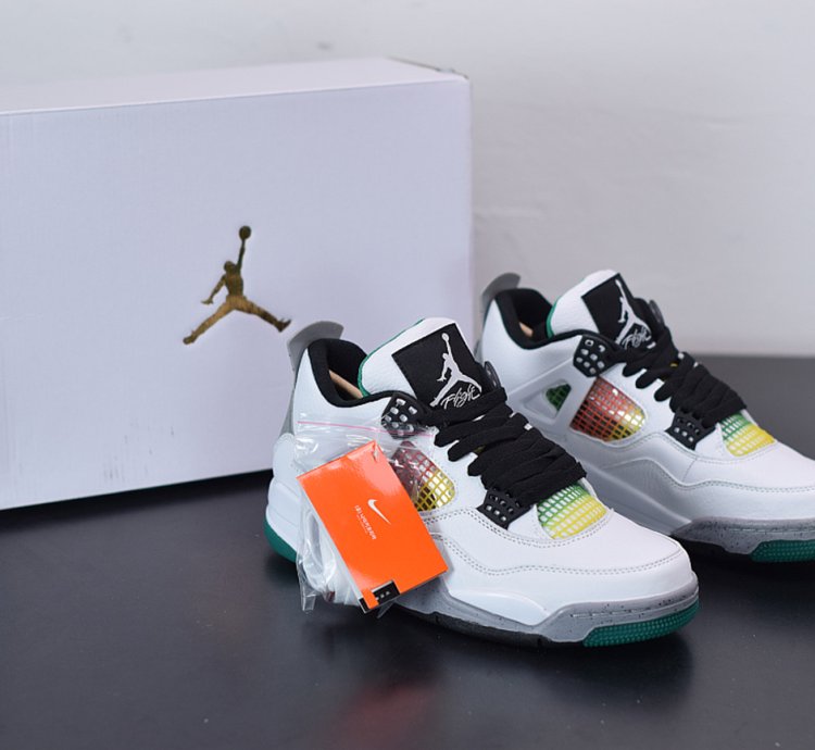 Nike Air Jordan 4 Retro Lucid Green Rasta