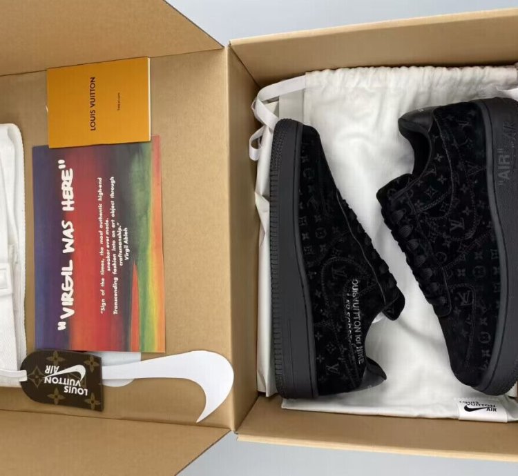 Louis Vuitton Nike Air Force 1 Low By Virgil Abloh Black