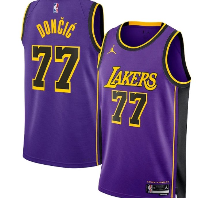Luka Dončić Los Angeles Lakers Jordan Brand Statement Edition Swingman Jersey - Purple