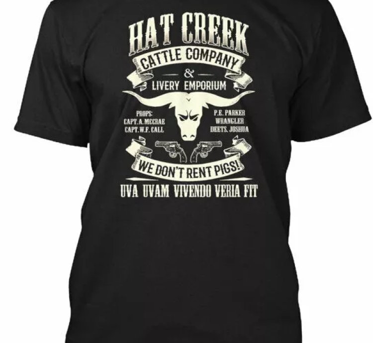 Lonesome Dove Hat Creek Cattle Company T T-shirt Made In The Usa Size S To 5xl