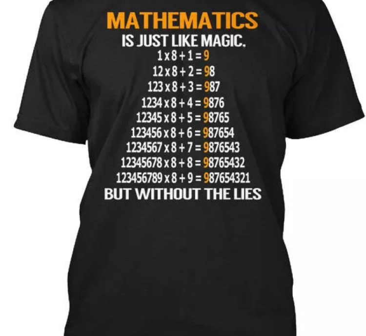Mathematics Is Magic T-shirt Made In The Usa Size S To 5xl