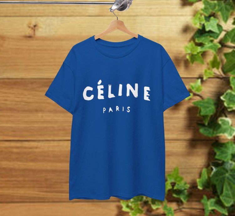 Celine Paris T-shirt Royal Blue Shirt Usa Size