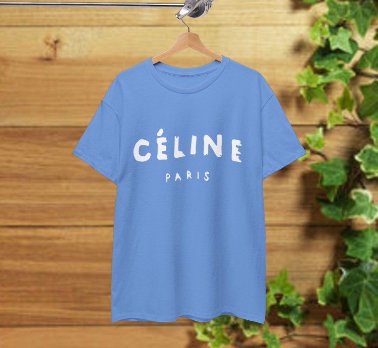 Celine Paris T-shirt Carolina Blue Shirt Usa Size