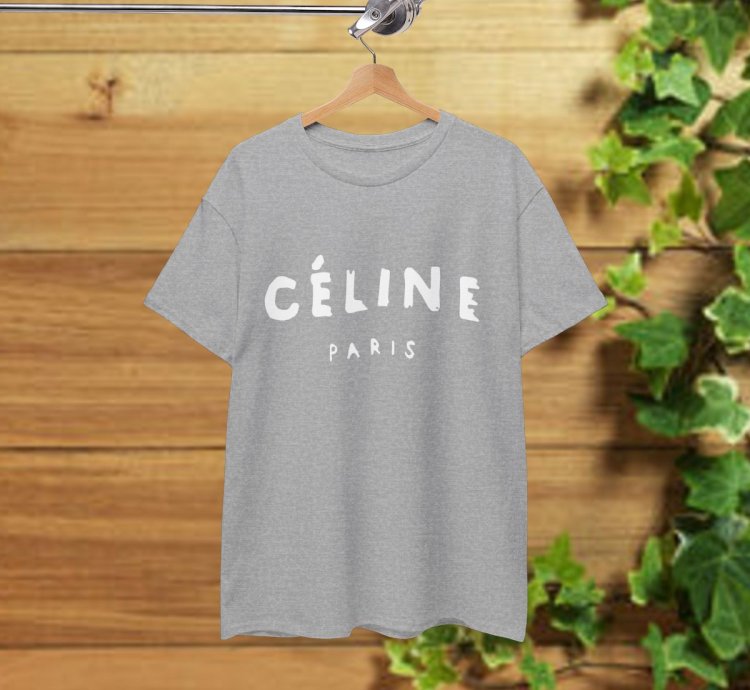 Celine Paris T-shirt Sport Grey Shirt Usa Size