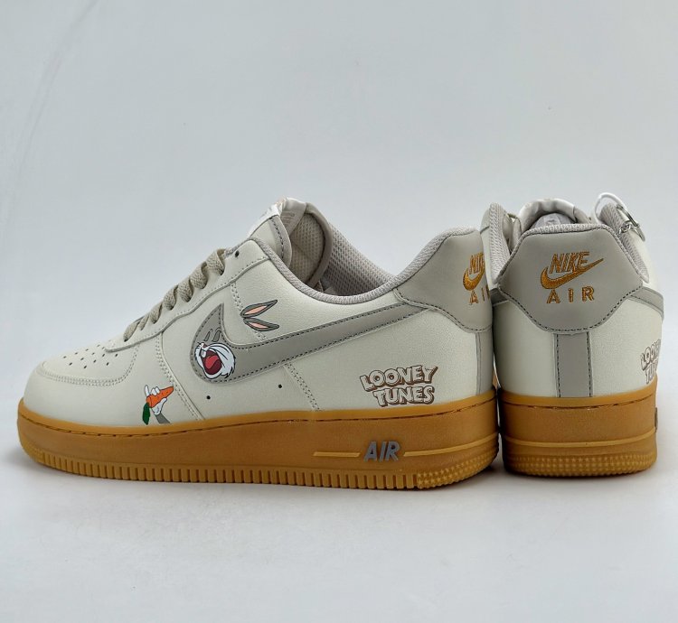 240 Nike Air Force 1 Low 07 Bugs Bunny Graffiti Off-white Rubber Xc2351-660 -
