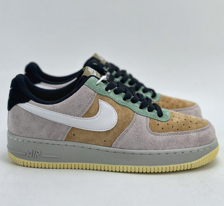 120 Nike Air Force 1 Low 07 Suede Gray Brown Green Dv0788-200