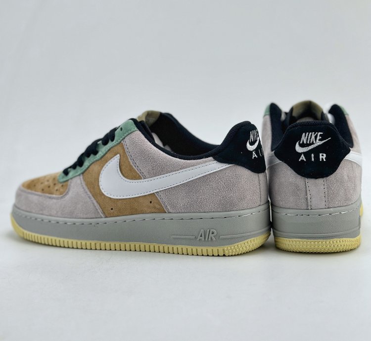 120 Nike Air Force 1 Low 07 Suede Gray Brown Green Dv0788-200