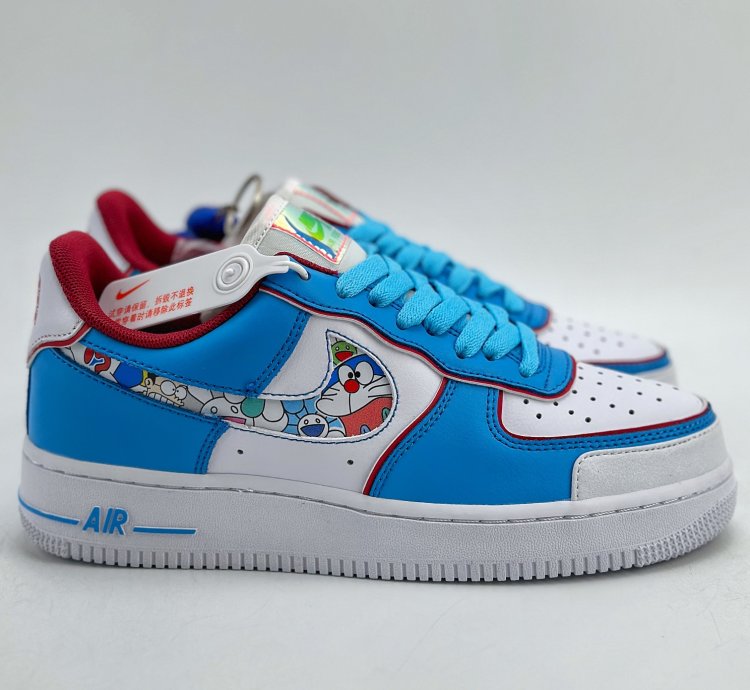 260 Nike Air Force 1 Low 07 Doraemon White Blue Bq8988-106